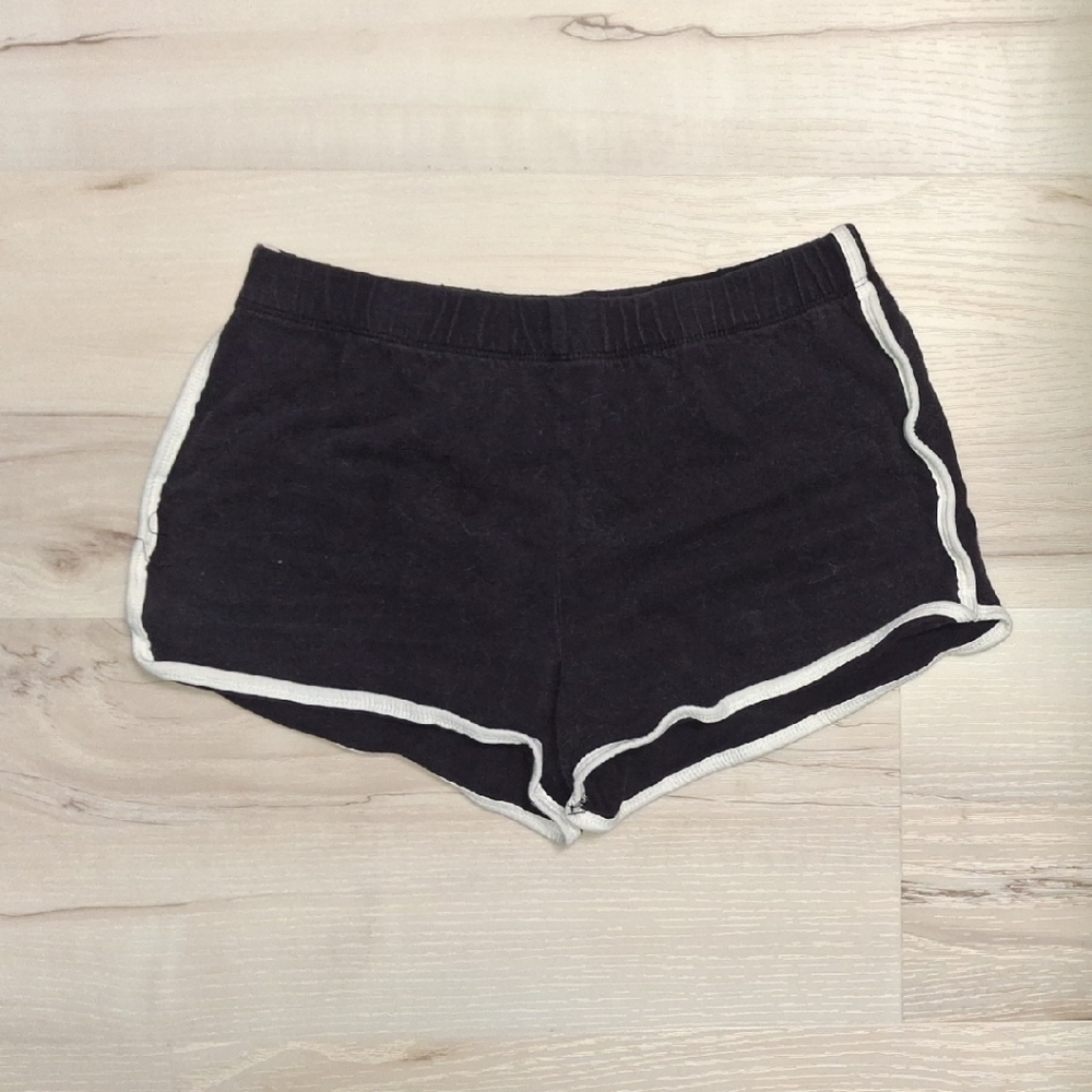 Place Women's Black Athletic Shorts with White Trim